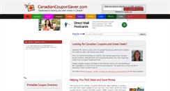 Desktop Screenshot of canadiancouponsaver.com